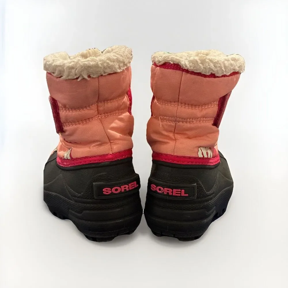 Sorel Snow‎ Commander Kids Snow Boot Ankle Faux Fur US 5 EU 22 NV1877-644